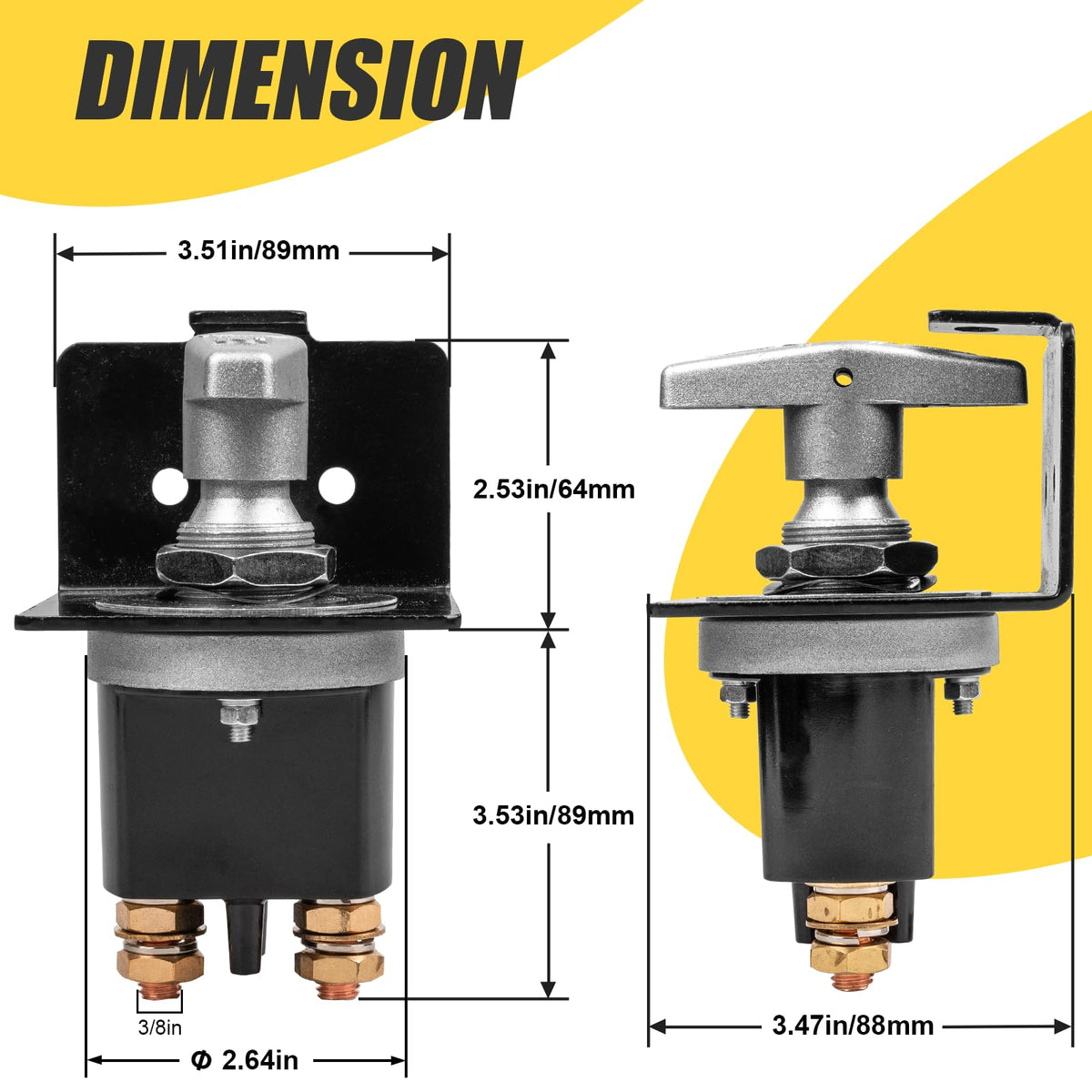 KACOLA wiring diagram and scale photo aiding correct installation and size comparison