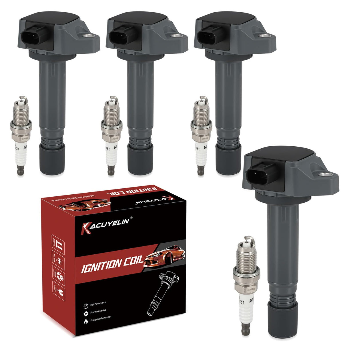 KacuYelin coil pack front view showing connector and robust housing for reliable voltage