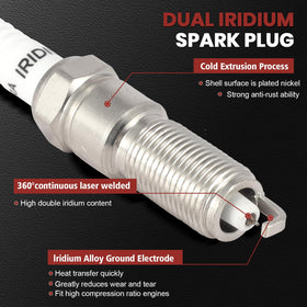 KacuYelin double iridium spark plug detail showing laser‑welded electrode longevity