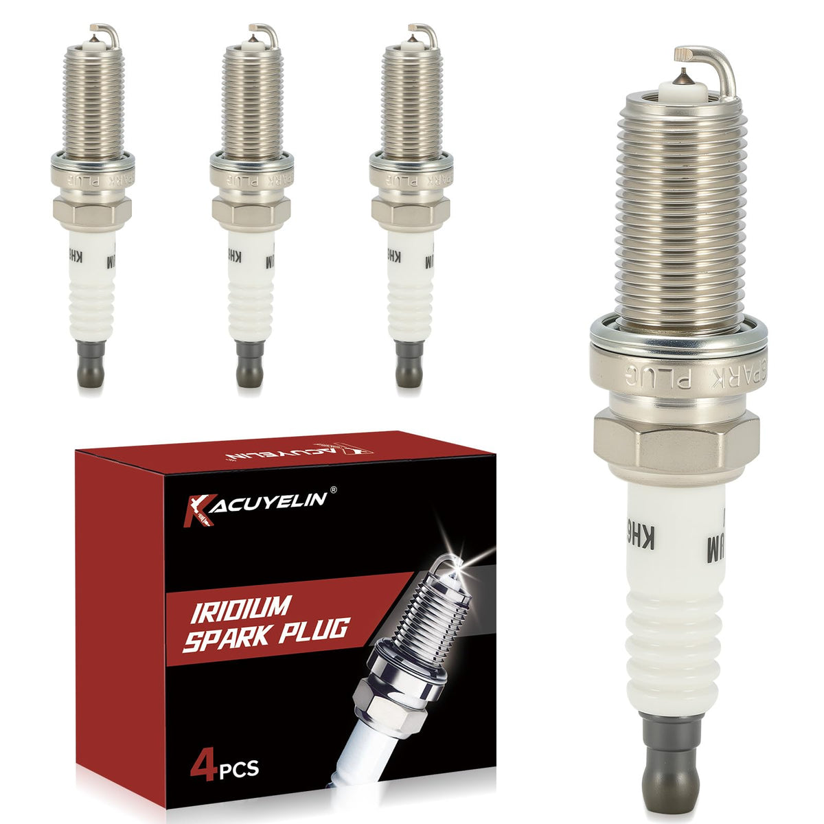 KacuYelin front packaging showing 4469 iridium plugs and clear fitment benefits