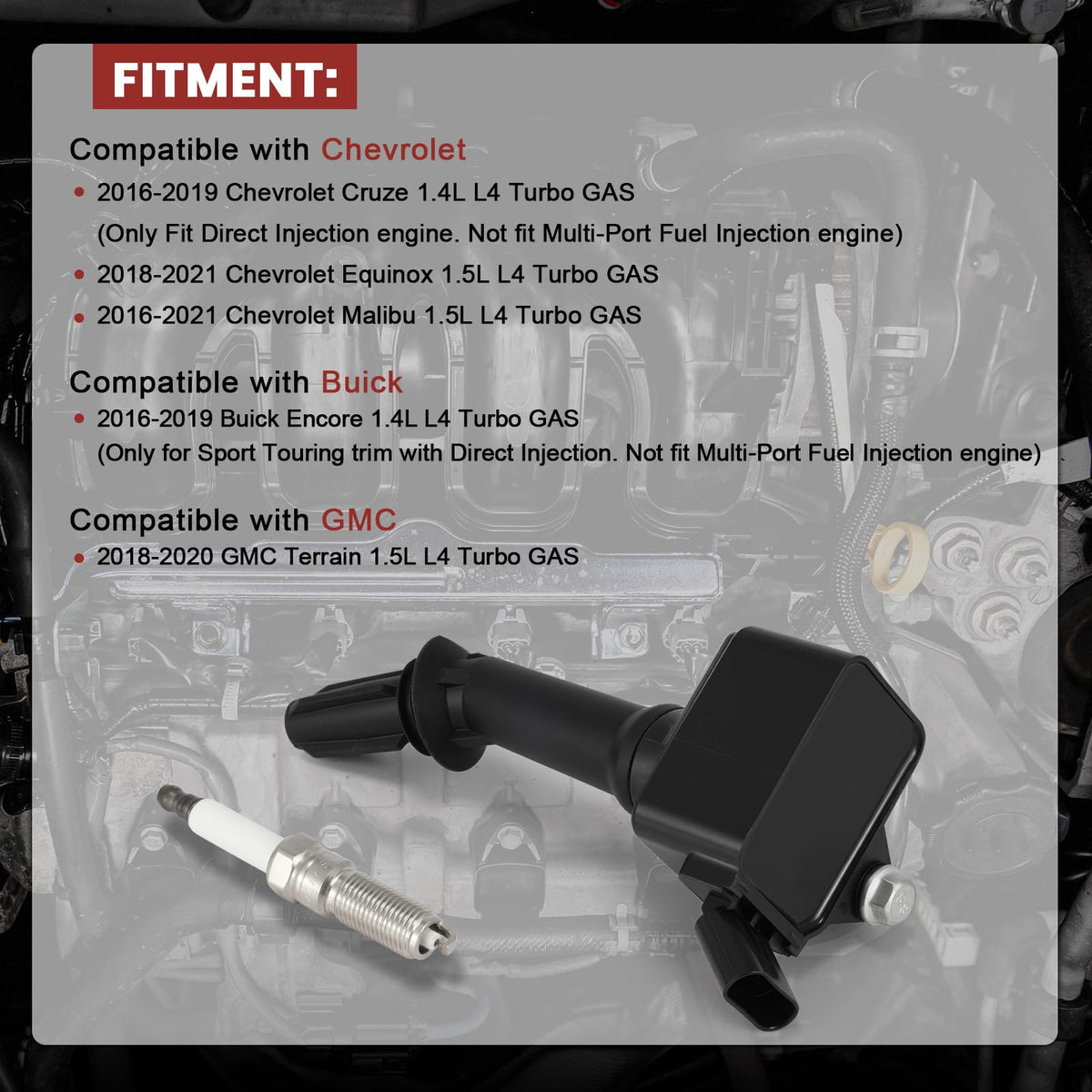 KacuYelin installed coil in engine bay demonstrating direct-fit replacement benefit