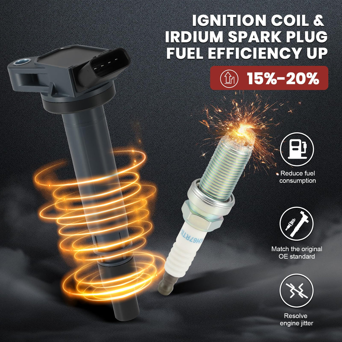 KacuYelin installed coil on engine proving OEM-style plug-and-play replacement