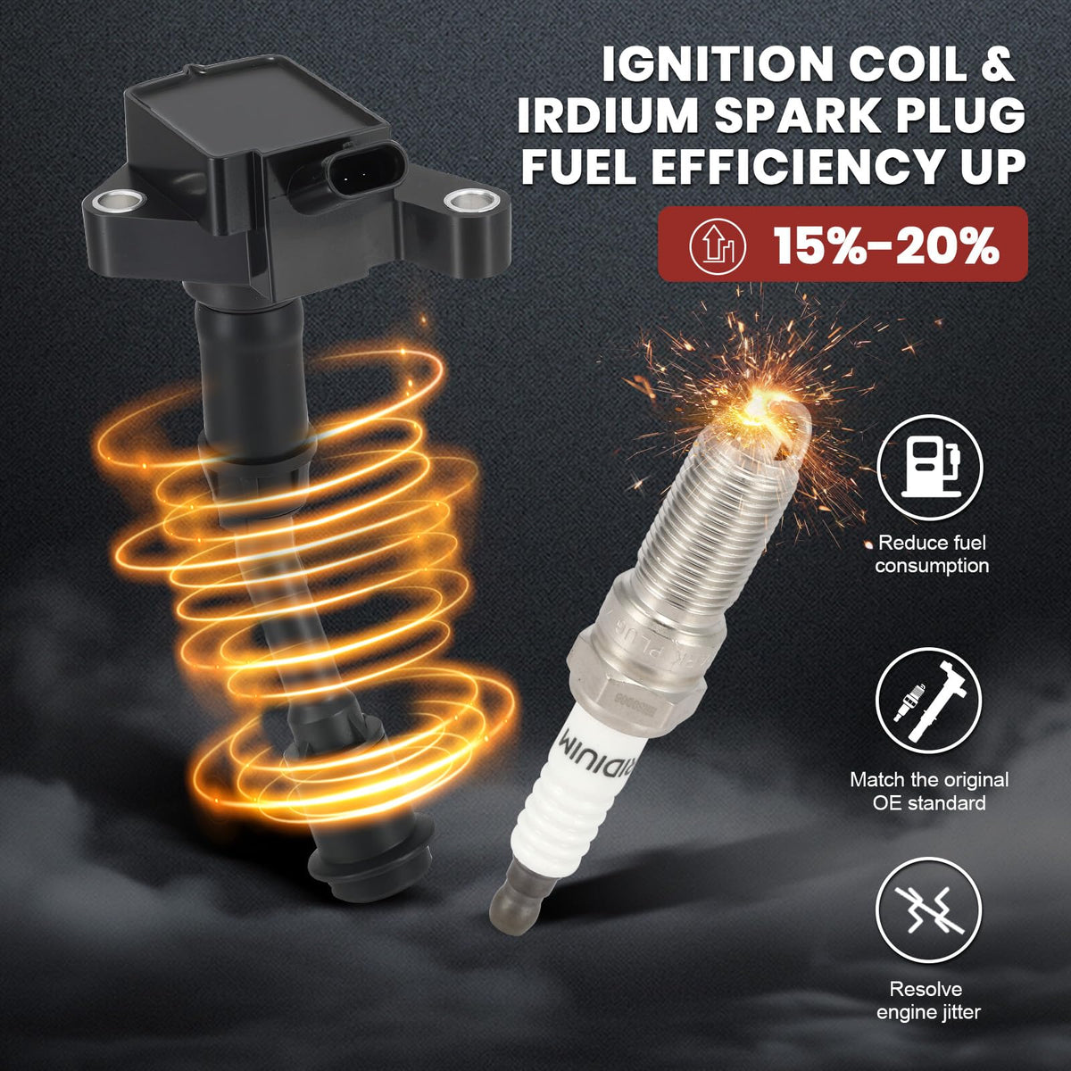 KacuYelin coil and plug installed on Ford engine showing improved fit and smoother starts