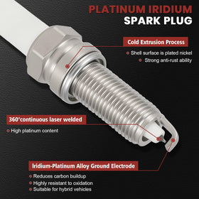KacuYelin iridium-platinum spark plug tip closeup showing precision welding for longer life