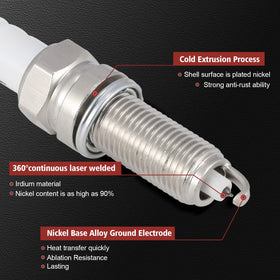 KacuYelin iridium spark plug tip close detail for concentrated spark performance