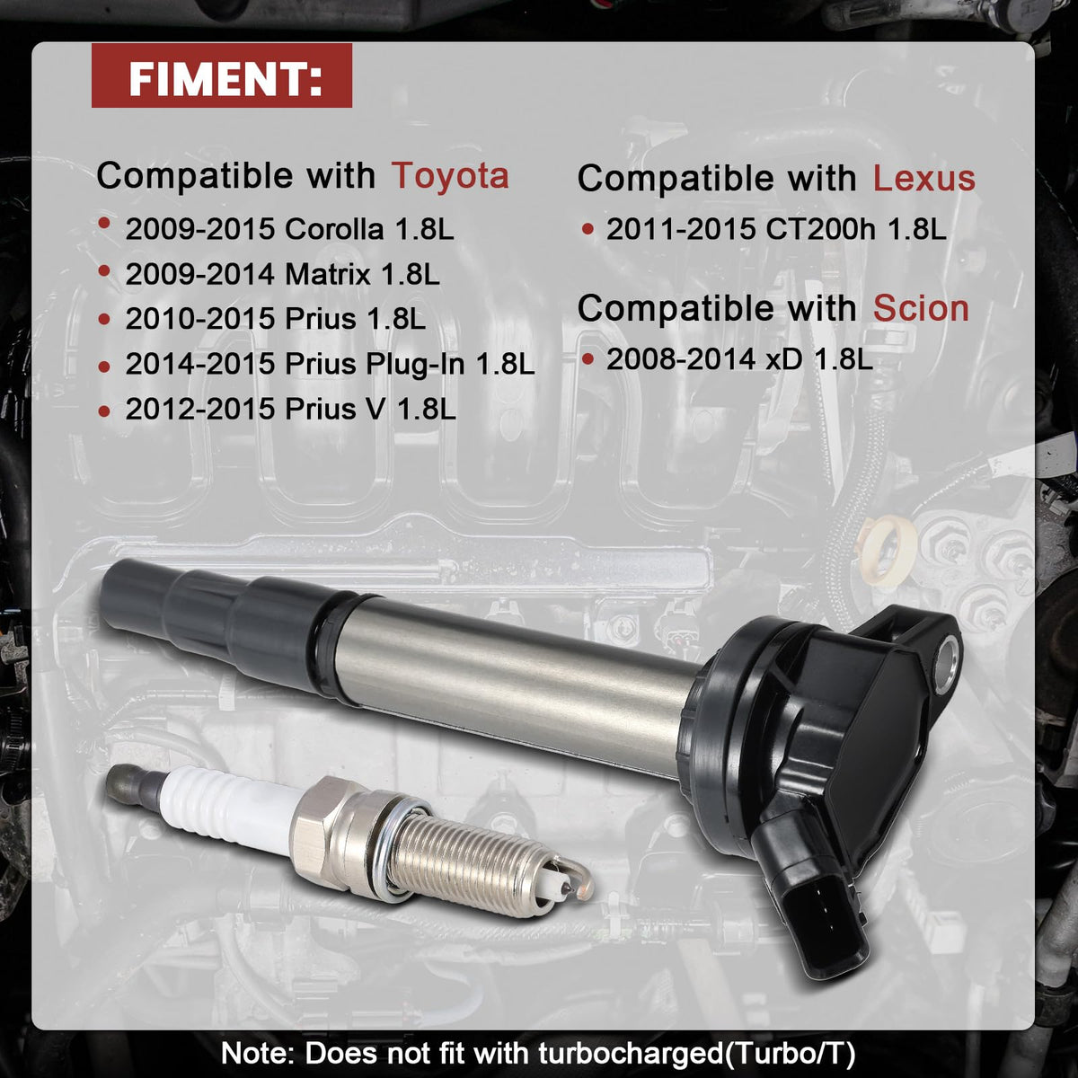KacuYelin plugs installed in spark plug well illustrating cleaner starts and fewer misfires