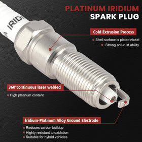 KacuYelin spark plug close detail showing iridium-platinum tip for longer-lasting consistent sparks