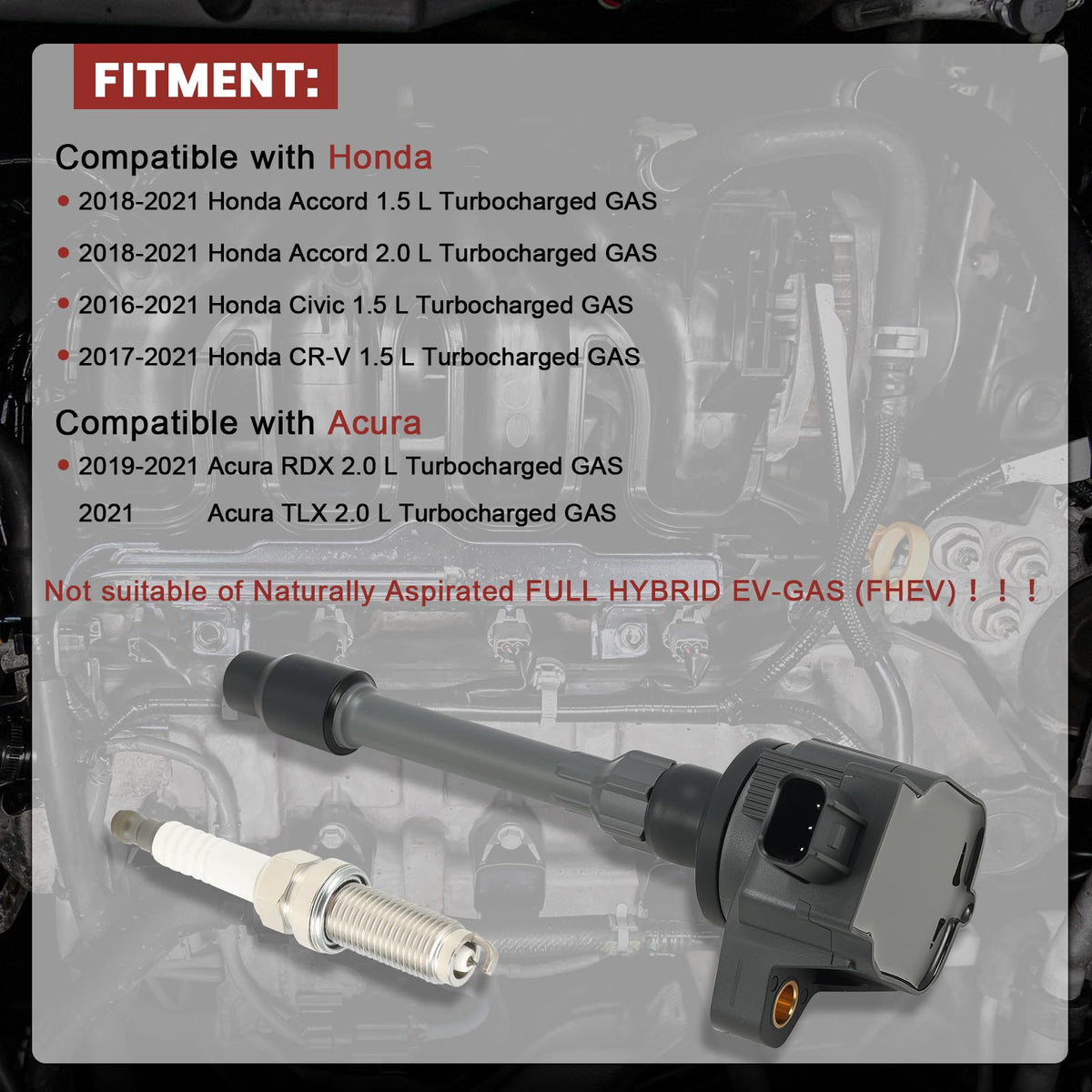 KacuYelin spark plugs lined-up side view indicating long service life