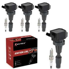 KacuYelin front packaging showing complete coil and plug kit and fitment list for quick identification