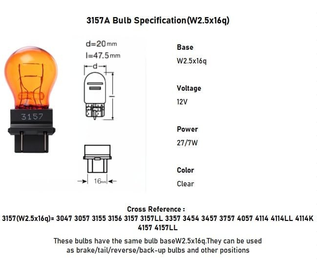 Kadiby amber bulb illuminated to show signal color and clear visibility