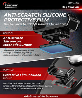 Kaedear detail of aluminum arm grips illustrating secure balanced phone retention