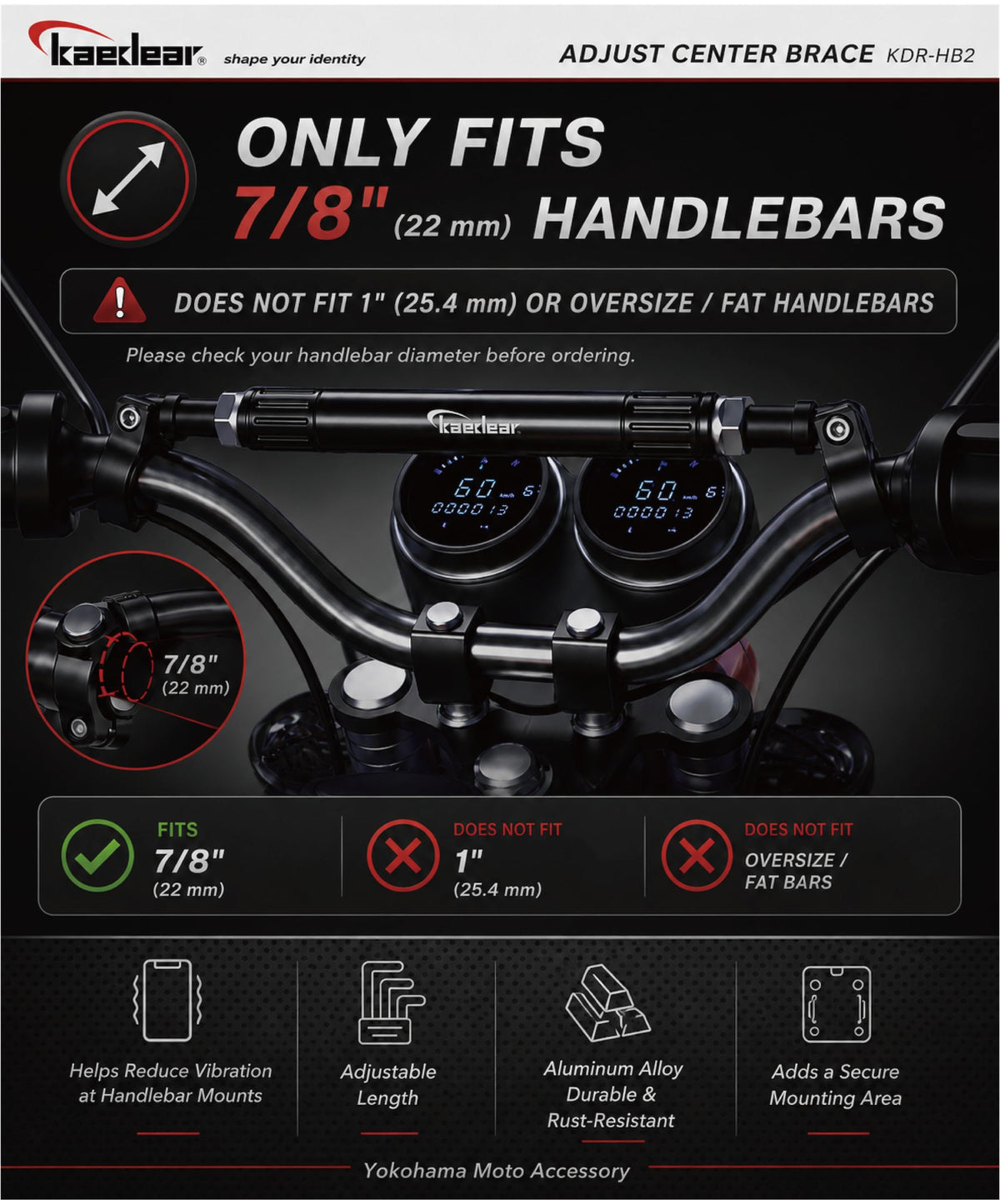Kaedear close-up of hidden set-screw delivering tidy adjustable finish