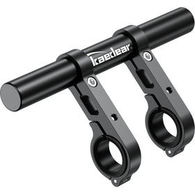 Kaedear clamp bar front view showing mounting positions and neat accessory organization