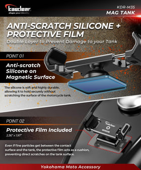 Kaedear detailed shot of reinforced aluminum arms gripping phone securely, anti-warp benefit