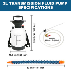 KAERKA pump in use filling a transmission port to reduce spills and mess