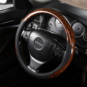 KAFEEK cover installed on steering wheel demonstrating improved interior appearance