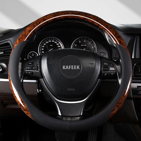 KAFEEK close-up of wood-grain PVC texture highlighting grip and style benefit