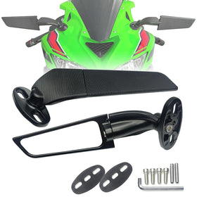 KAIQIVEM front view showing mirror pair and packaging, adds aggressive styling