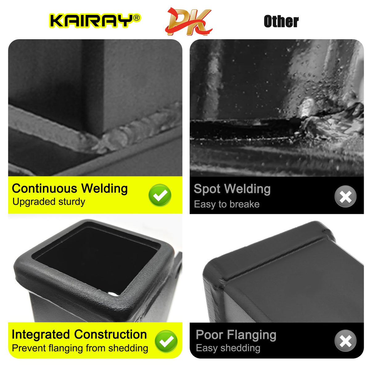 KAIRAY anti-rattle stabilizer detail reducing movement and noise at receiver junction