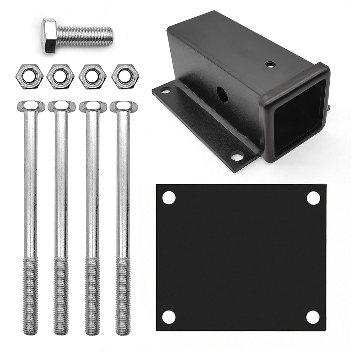 KAIRAY packaged hardware included view showing bolts, nuts and ready-to-install benefit