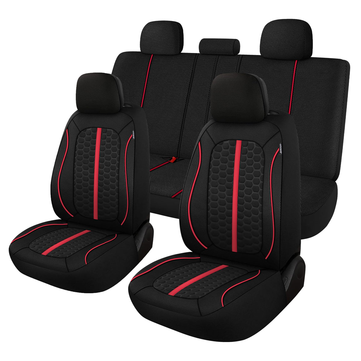 Kaisaatti front seat full set showing fit and style benefit cooling