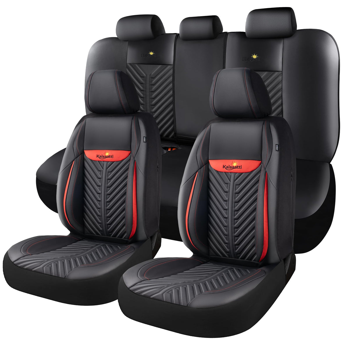 Kaisaatti front seat cover full view showing fit and sporty look