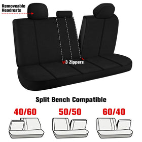 Kaisaatti rear bench fit demonstrating universal coverage and security
