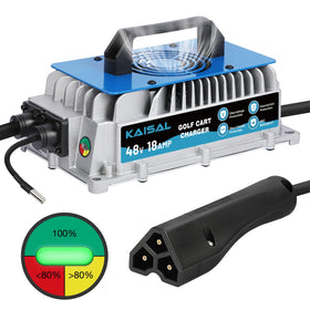 KAISAL charger front view showing controls and durable housing for reliable charging