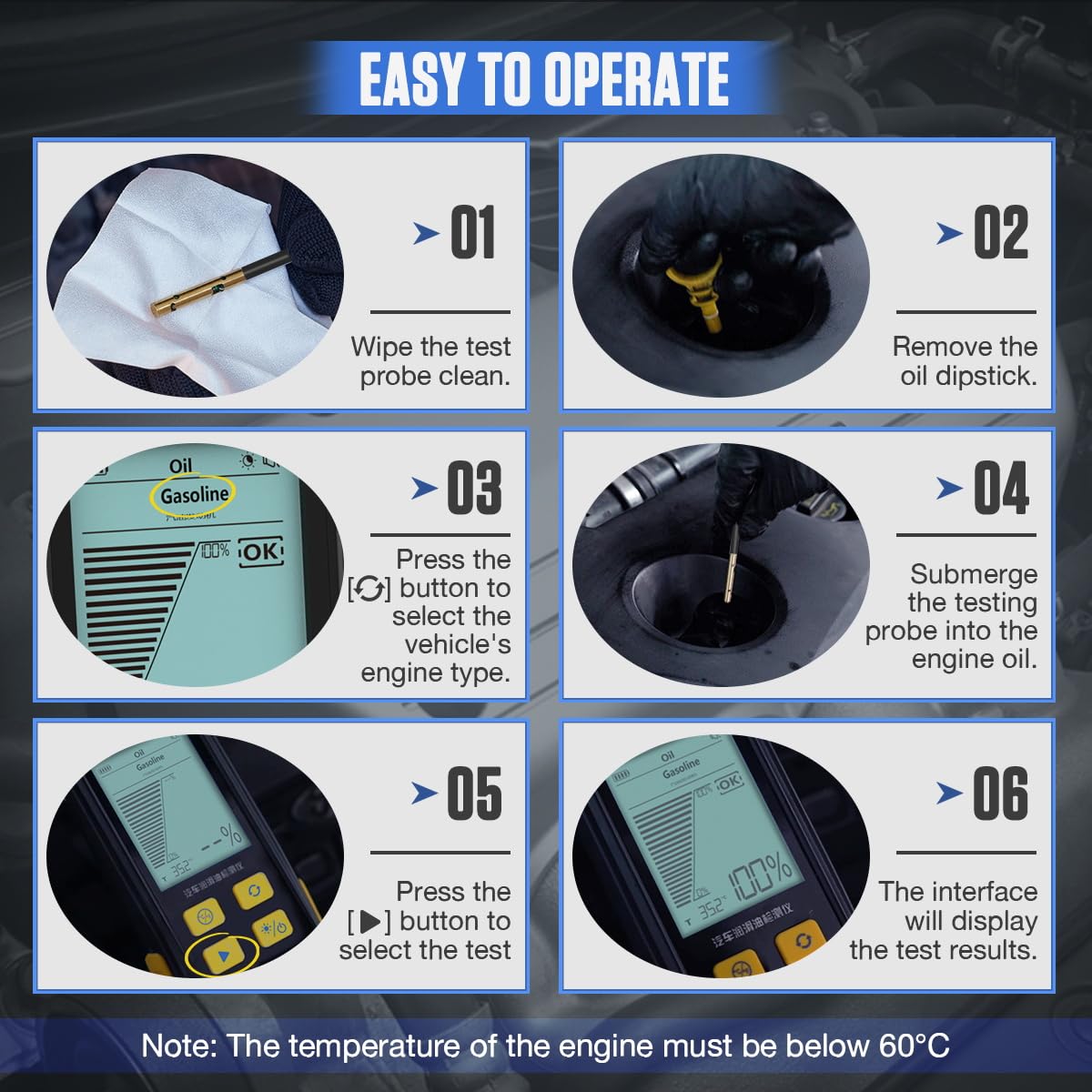 KAISAL product label and buttons detail for clear operation and model information