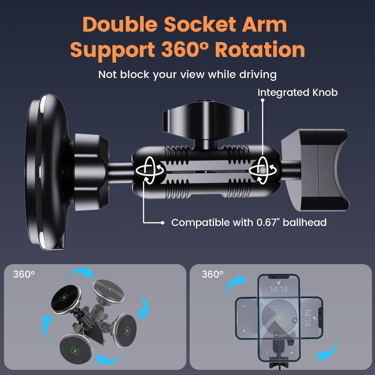 Kaishengyuan 360-degree rotation demonstration enabling optimal driver viewing angles
