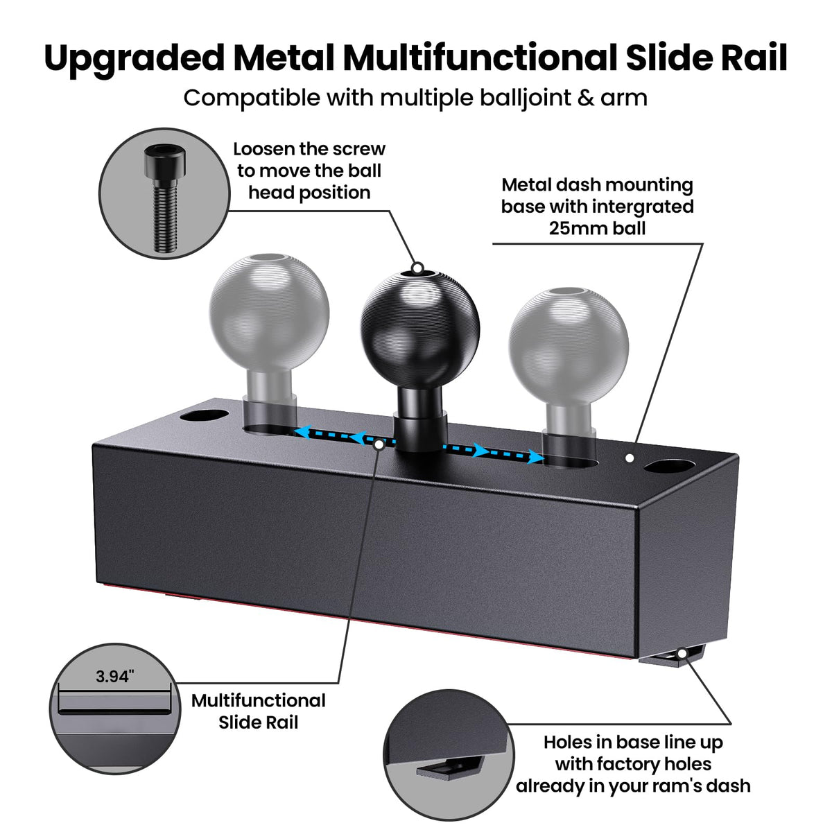 Kaishengyuan aluminum slide rail close-up showing sturdy metal construction and durability