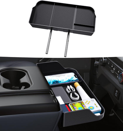 Kaishengyuan front view headrest tray showing organized storage benefit