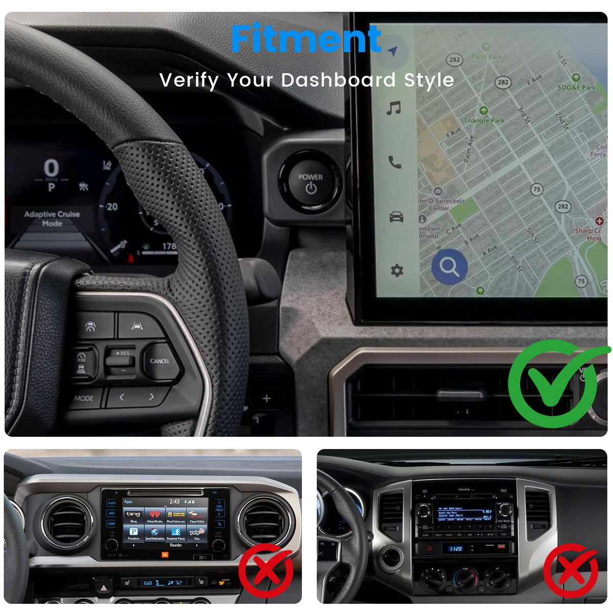 Kaishengyuan lifestyle interior shot of Tacoma dashboard with integrated appearance