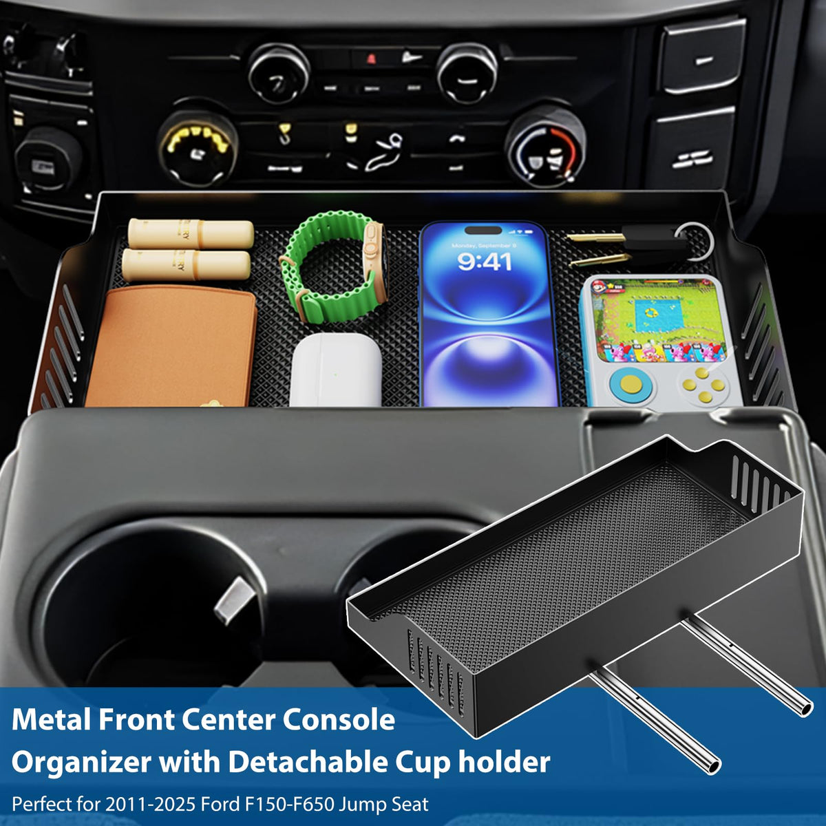 Kaishengyuan open armrest showing compartments for organized small-item storage