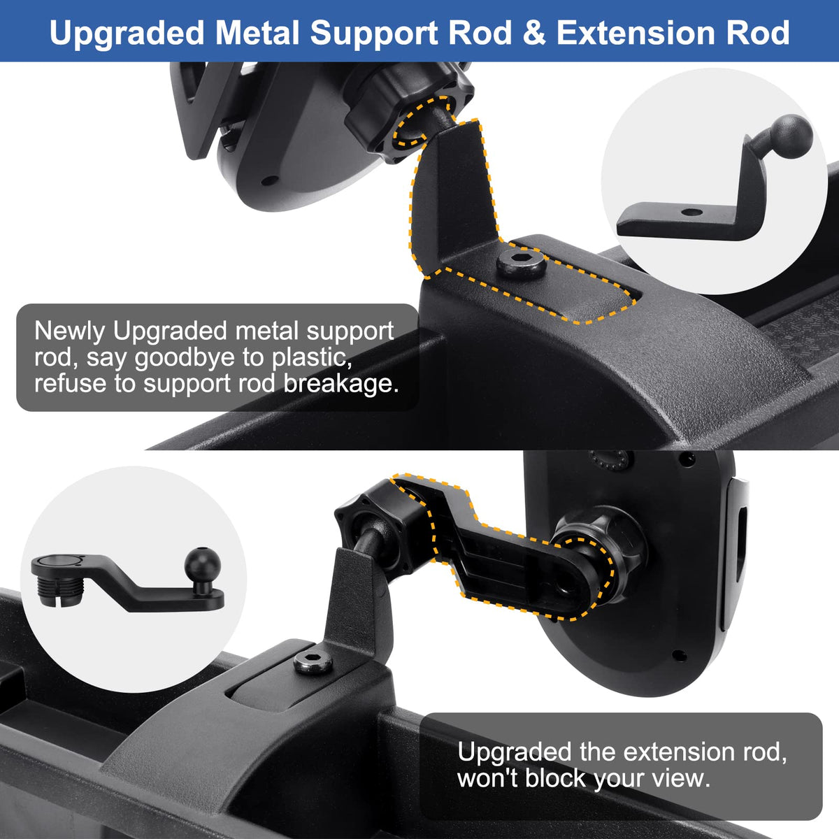 Kaishengyuan phone mount rotated demonstrating adjustable viewing advantage