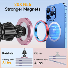 Kaistyle metal adapter ring on case enabling non-MagSafe compatibility