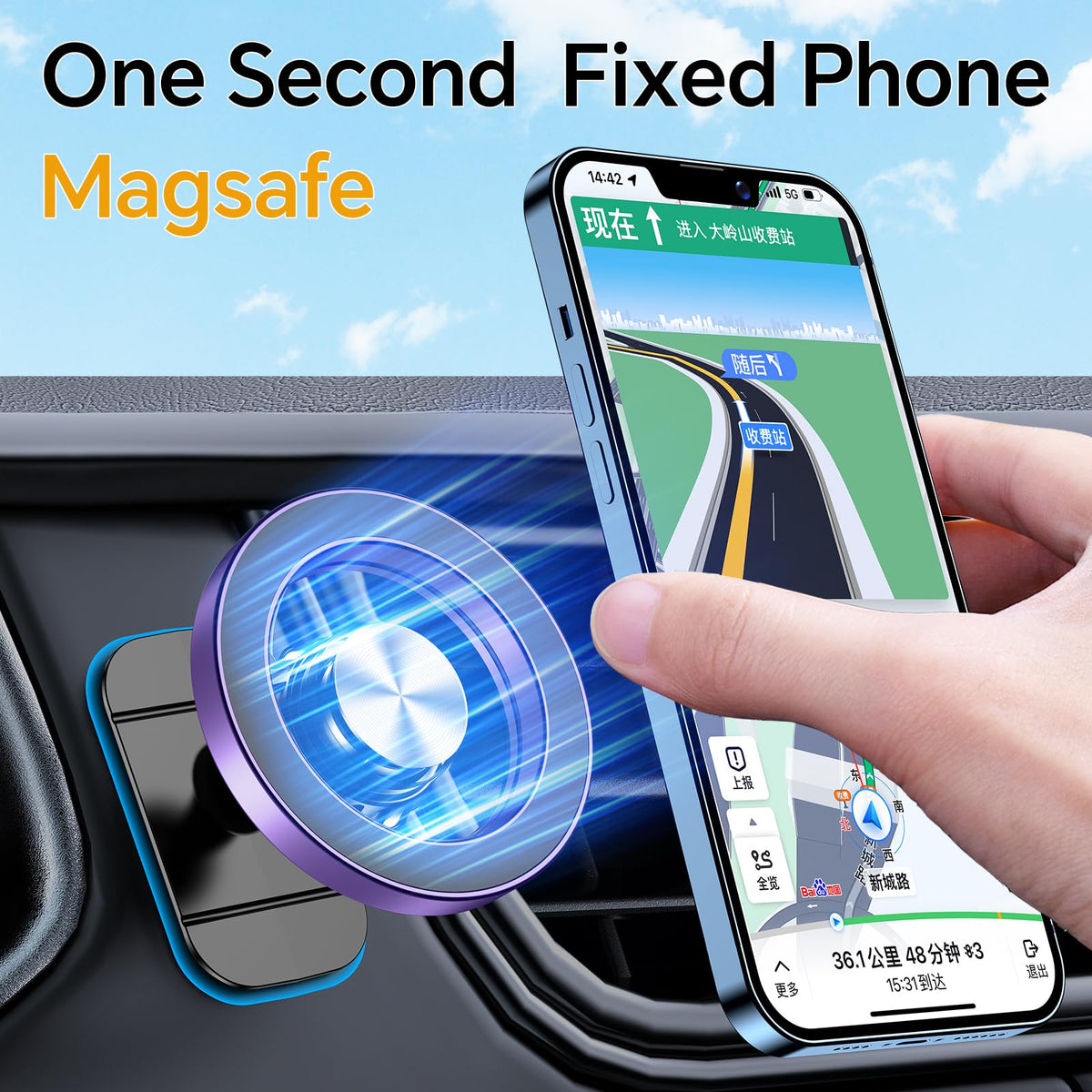 Kaistyle mount installed on dashboard offering stable hands-free benefit