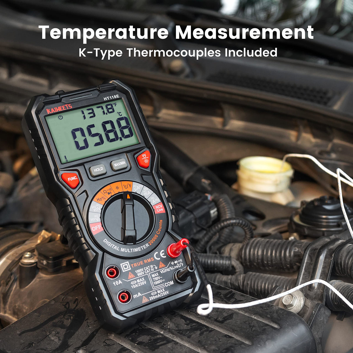 KAIWEETS HT118E silicone protective cover preventing drops and electrical shocks