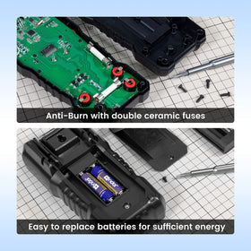 KAIWEETS HT118E measuring automotive battery voltage for reliable diagnostics