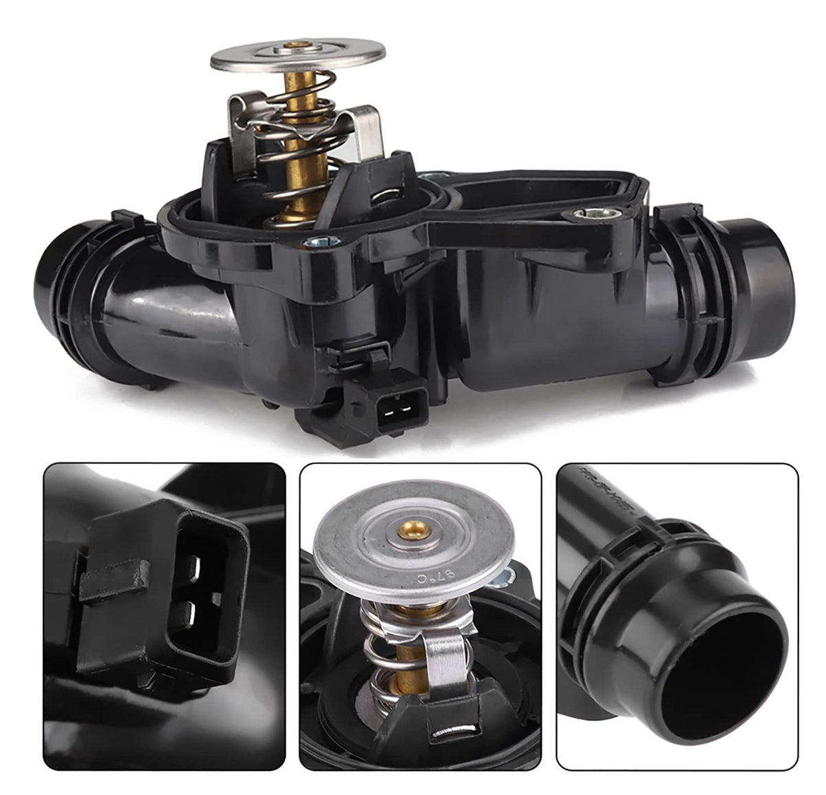 KAKO thermostat gasket and sensor ports detail ensuring proper sealing and fit