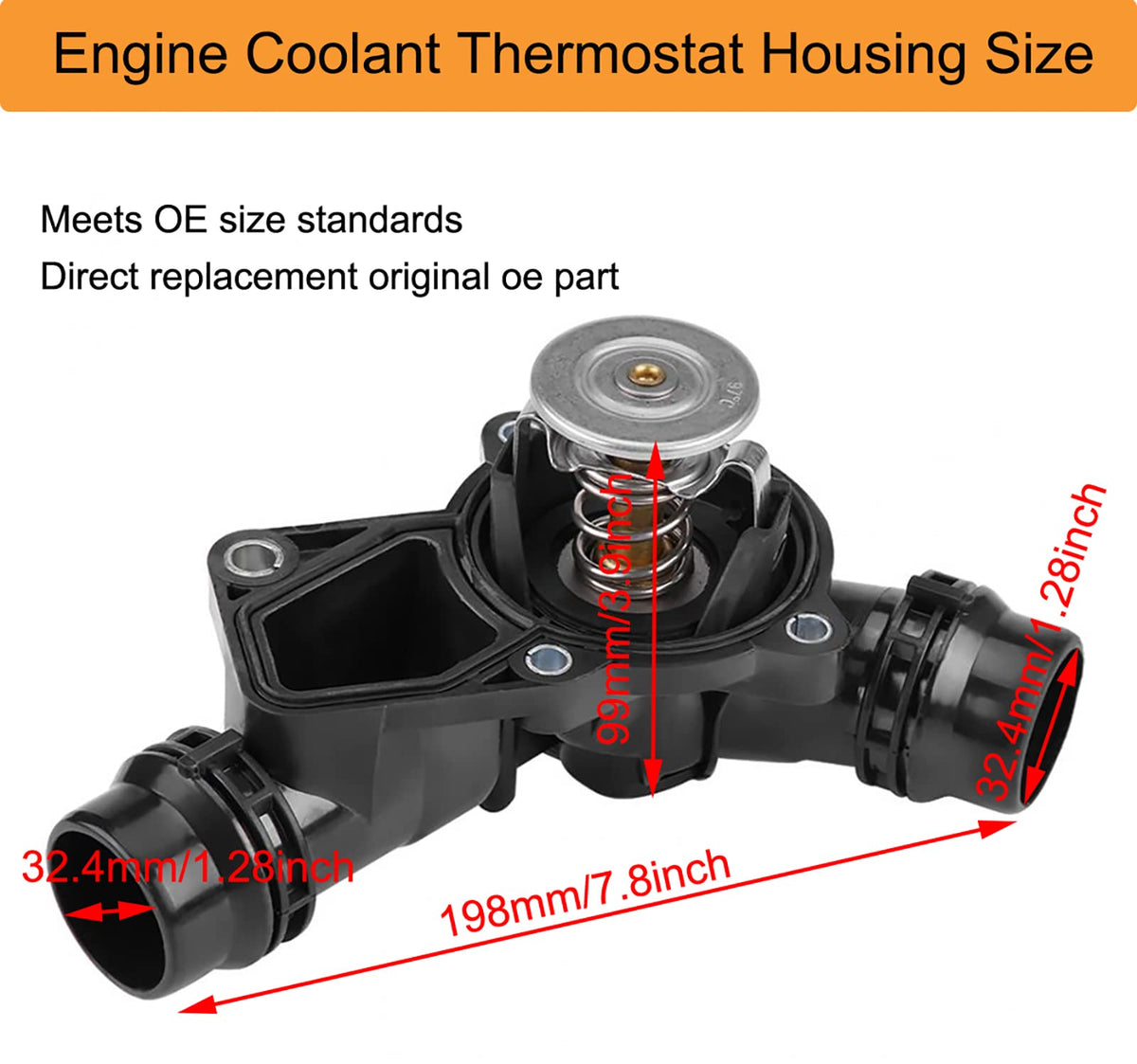 KAKO thermostat next to ruler showing dimensions for accurate compatibility check