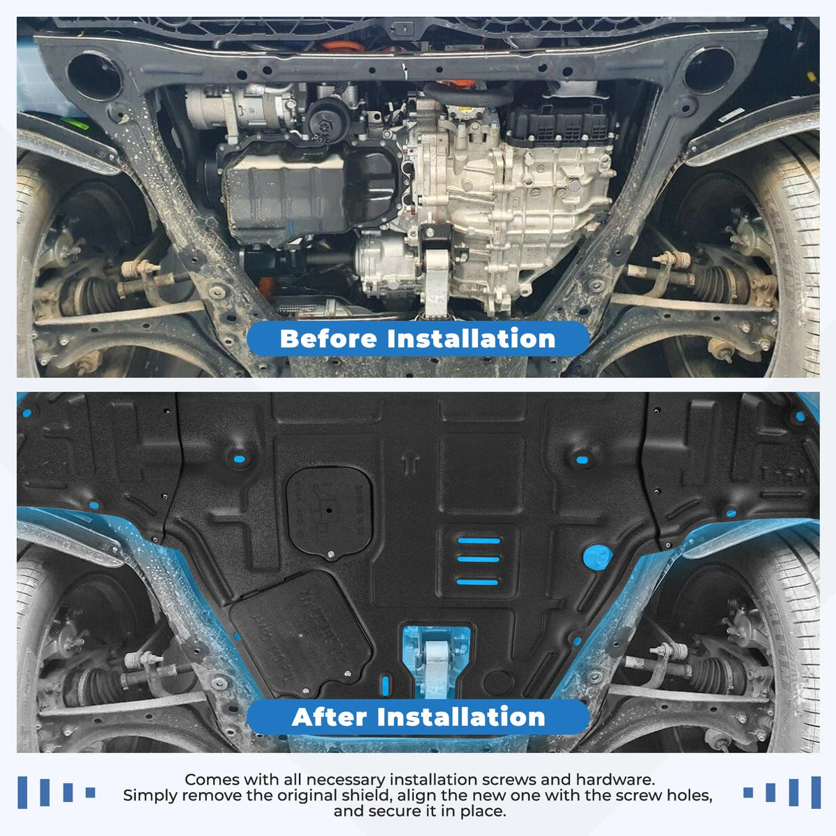KAKSEY installed under a Kia K5 demonstrating improved underbody protection
