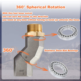 kalageen side profile showing rotation angle for smooth hose movement benefit