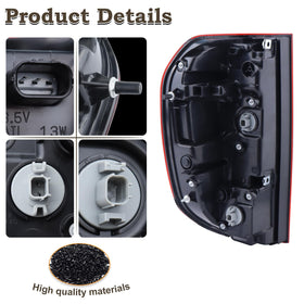 KAMDKI tail light backside with connectors and mounts benefit plug-and-play install