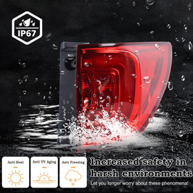 KAMDKI tail light illuminated at night showing bright LED visibility and safety