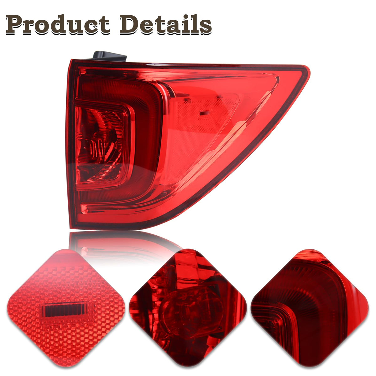 KAMDKI tail light beside ruler for size reference and easy compatibility check
