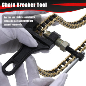 KAMIER chain installed on a dirt bike demonstrating correct fit and alignment