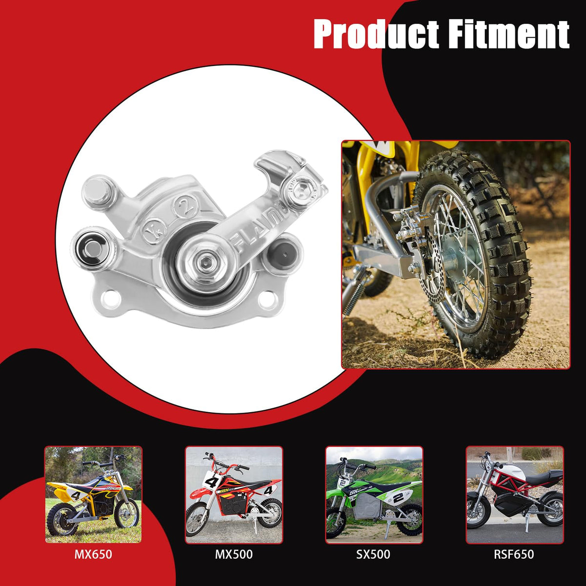 KAMIER caliper rear mount detail demonstrating secure bolt alignment benefit
