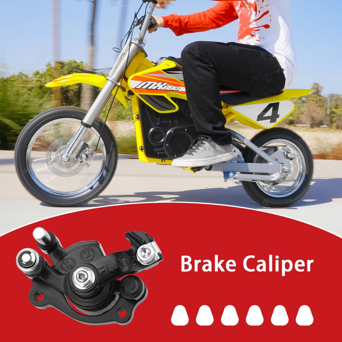 KAMIER caliper installed on a fork demonstrating restored braking control