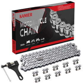 KAMIER front packaging showing 420 102-link chain kit and benefits